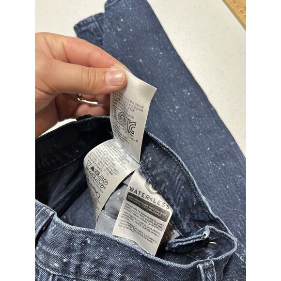 Levis Wedgie Button Fly Speckled Blue Jean Womens Size 24 - Picture 4 of 9